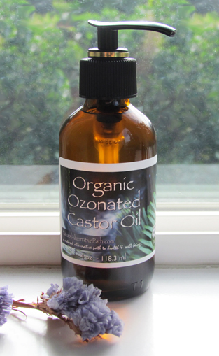 4 oz Organic Ozonated Castor Oil in Glass
