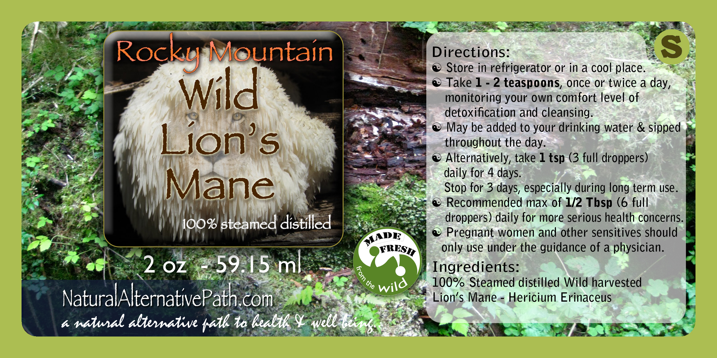 Lion's Mane label